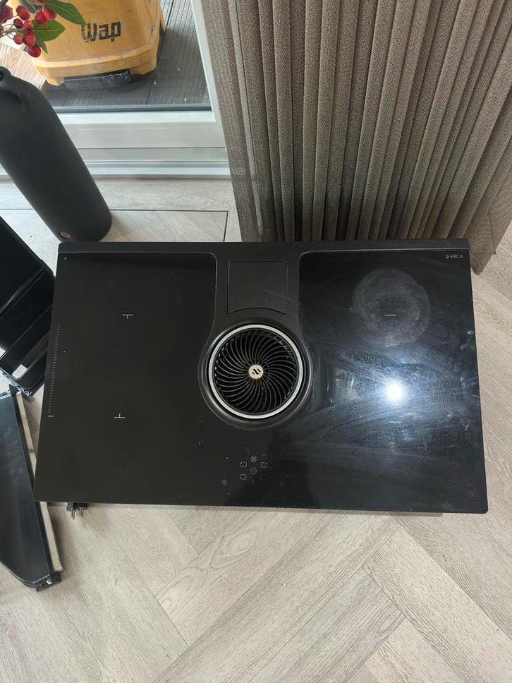 Nicola Tesla Inductie Kookplaat met Afzuiging, Witgoed en Apparatuur, Kookplaten, Gebruikt, Inbouw, Ophalen
