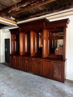 Houten Horeca Kast met Spiegels, Huis en Inrichting, Ophalen, Gebruikt, 200 cm of meer, 200 cm of meer