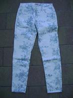 Onado broek met glanzende zilverkleurige print maat XL, Nieuw, Lang, Blauw, Maat 42/44 (L)