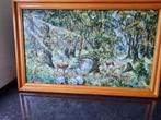 schilderij bos met reeën, Ophalen