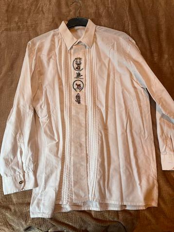 Oostenrijks Trachten Shirt Wit XL beschikbaar voor biedingen
