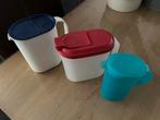 Tupperware Kannen Set - Sap, Water, Ranja, Ophalen of Verzenden, Gebruikt, Blauw, Beker of Kan