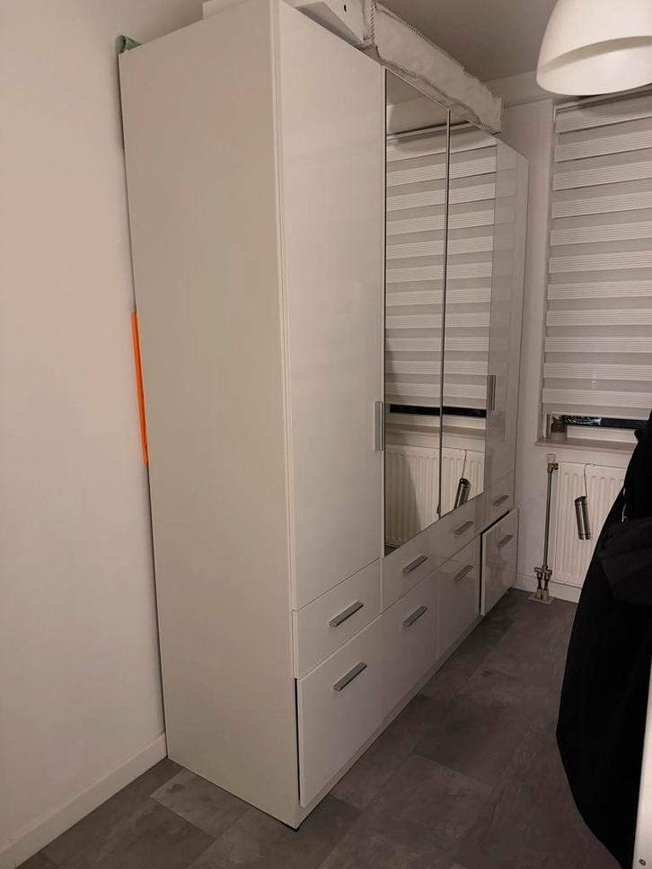 Mooie kledingkast met spiegeldeuren, Huis en Inrichting, Kasten | Kledingkasten, Zo goed als nieuw, 200 cm of meer, 150 tot 200 cm