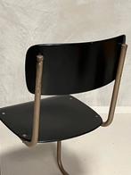 Jaren 50 sledestoel vintage buisframestoel design buisstoel, Huis en Inrichting, Stoelen, Ophalen, Gebruikt, Zwart, Vintage