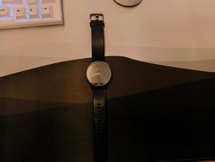 Garmin vivomove HR, Sieraden, Tassen en Uiterlijk, Smartwatches, Gebruikt, Android, Zwart, Hartslag, Slaap, Stappen, Waterdicht