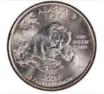 Amerika - 25 cent 2008 - Alaska - circulated, Postzegels en Munten, Munten | Amerika, Losse munt, Verzenden, Noord-Amerika