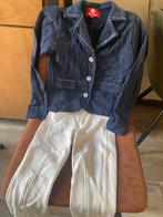 Set wedstrijd kledij maat 140 blauw jasje met glitters, Dieren en Toebehoren, Paardrijkleding, Ophalen, Gebruikt, Kinderen, Dressuur