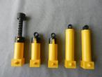 Lego Technic Pneumatic cilinders geel (5 stuks, set 2), Ophalen of Verzenden, Gebruikt