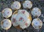 Petit Four setje Schumann met bloemboeketjes / roosjes GOUD, Antiek en Kunst, Antiek | Servies compleet, Ophalen of Verzenden