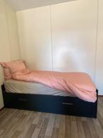 Ikea Brimnes bedbank met 2 lades, zwart 80x200 cm, Huis en Inrichting, Slaapkamer | Bedden, Ophalen, Eenpersoons, Zwart, Zo goed als nieuw