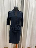 Jane Lushka jurk maat M travelstof, Maat 38/40 (M), Blauw, Ophalen of Verzenden, Zo goed als nieuw