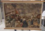 Linnenschoolplaat-Intocht Willem 1 te Scheveningen, Huis en Inrichting, Woonaccessoires | Schilderijen, Tekeningen en Foto's, Gebruikt