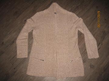 Superstar beige gebreid vest maat M  beschikbaar voor biedingen