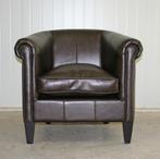 Fraaie, Engelse Clubfauteuil van Jeantique, Huis en Inrichting, Fauteuils, 75 tot 100 cm, Leer, 75 tot 100 cm, Zo goed als nieuw