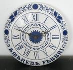 Amarene fabbri delftsblauwe reclame klok jaren 80tig, 30 cm, Ophalen of Verzenden, Gebruikt, Digitaal, Wandklok