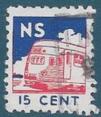 NL 15 cent Treinbriefzegel 1946, Verzenden, Na 1940, Gestempeld