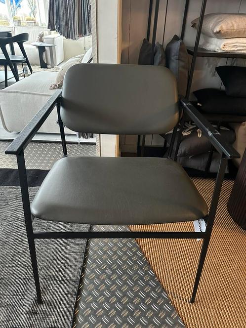 Ethnicraft lounge in olive green leather, Huis en Inrichting, Fauteuils, Zo goed als nieuw, Leer, Ophalen