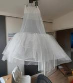 hoepelrok omtrek 270 cm maat m/l met 3 hoepels en tule, Kleding | Dames, Ophalen, Gedragen, Wit, Accessoires