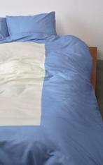 Marc o Polo dekbedovertrek Keersten - blauw ecru - 140 x 220, Eenpersoons, Dekbedovertrek, Zo goed als nieuw, Verzenden