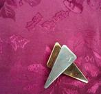Broche. Art deco stijl met afb. vogel. zilver/goudkleurig, Sieraden, Tassen en Uiterlijk, Broches, Ophalen of Verzenden, Zo goed als nieuw