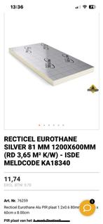 5 pir platen 120x60 met een dikte van 8,1 cm, Ophalen of Verzenden, Zo goed als nieuw, Overige materialen