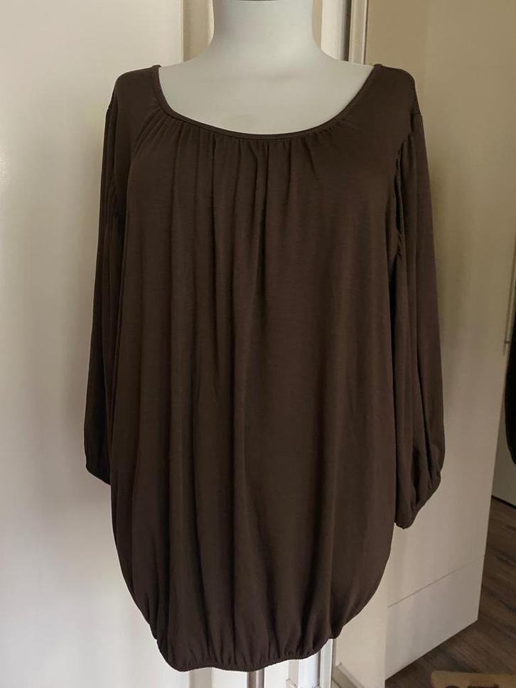 top 46/48 mocca bruin travel NIEUW, Kleding | Dames, Tops, Nieuw, Maat 46/48 (XL) of groter, Bruin, Lange mouw, Ophalen of Verzenden