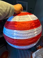 Rood Wit Lampion - ongeveer 50cm, Ophalen of Verzenden, Zo goed als nieuw, Stof, 50 tot 75 cm