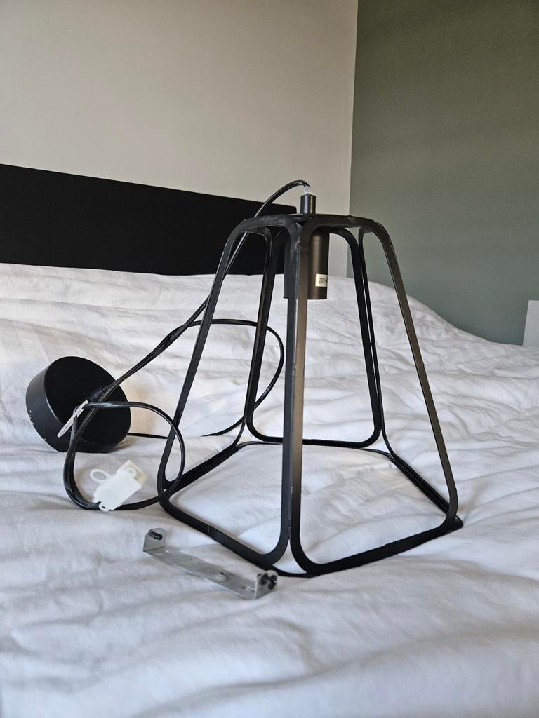Metalen Hanglamp - Industrieel Design, Gebruikt, Ophalen of Verzenden, Metaal, Minder dan 50 cm