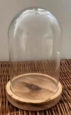 Stolp van glas, 31 cm hoog,om beeld of Crucifix in te zetten, Antiek en Kunst, Antiek | Religie, Ophalen of Verzenden