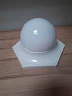 Witte Hexagon plafondlamp., Huis en Inrichting, Lampen | Plafondlampen, Ophalen of Verzenden, Zo goed als nieuw, Kunststof