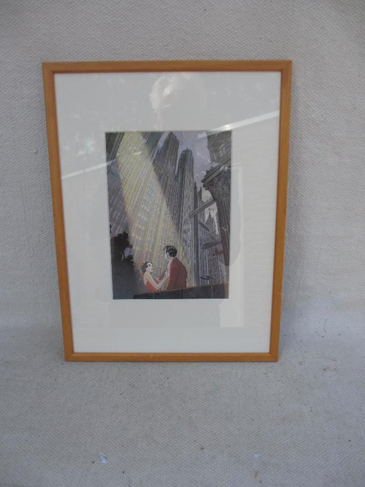 Ingelijste prent François SCHUITEN, Boeken, Stripboeken, Zo goed als nieuw, Eén stripboek, Ophalen of Verzenden