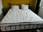 Tweepersoonsbed 180x220 cm, Huis en Inrichting, Ophalen, Zwart, Tweepersoons, Zo goed als nieuw