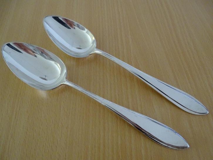 Zilver 2x tafellepel/diner lepel Puntfilet GvK/Begeer antiek, Antiek en Kunst, Antiek | Bestek, Ophalen of Verzenden