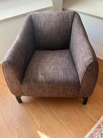 Bruine fauteuil van “U”, Ophalen, Gebruikt, Stof, 75 tot 100 cm