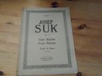 Josef suk - vier stucke op.17, Muziek en Instrumenten, Gebruikt, Klassiek, Ophalen of Verzenden, Artiest of Componist