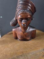 Balinees houten snijwerk buste van een vrouw, Ophalen of Verzenden