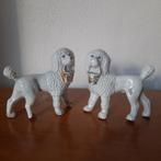 Twee poedels porselein voor de vensterbank KWADRAAT, Antiek en Kunst, Antiek | Porselein, Ophalen of Verzenden