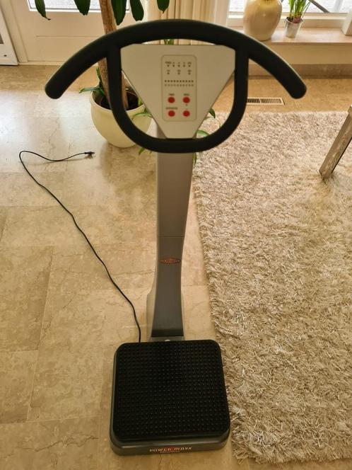 Power Max Trilplaat, Sport en Fitness, Fitnessapparatuur, Gebruikt, Trilplaat, Armen, Benen, Borst, Buik, Rug, Metaal, Ophalen