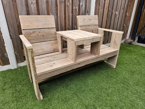 Steigerhouten Duozit, Tuin en Terras, Tuinbanken, Nieuw, Hout, Ophalen of Verzenden