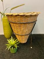 Vintage rotan ROHÉ Noordwolde winkelmand mand retro sixties, Ophalen, Overige materialen, Gebruikt, Minder dan 30 cm