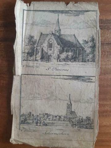 031-032 / St. Pancras - Schermerhorn gravure uit 1732 beschikbaar voor biedingen