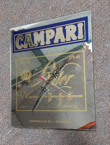  Campari bitter likeur , spiegel wandklok , nieuw intact beschikbaar voor biedingen