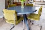 Zuiver ridge rib eetkamerstoelen groen, Huis en Inrichting, Stoelen, Ophalen, Gebruikt, Retro, modern, design, Overige kleuren
