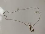 Goudvergulde lange ketting met symbool en vlinders, Met hanger, Nieuw, Ophalen of Verzenden, Goud