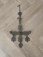 Messing brons kandelaar byzantijns kruis, Ophalen of Verzenden, Beeld(je)