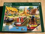 legpuzzel Falcon - A Busy Time on the Canal - 1000 stukjes, Ophalen of Verzenden, 500 t/m 1500 stukjes, Zo goed als nieuw, Legpuzzel