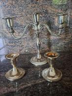 verzilverde kandelaars, Antiek en Kunst, Ophalen of Verzenden, Zilver