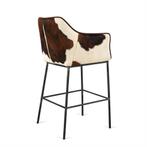 Barstoel Boston - Industrieel Design met Koeienhuid, Huis en Inrichting, Ophalen of Verzenden