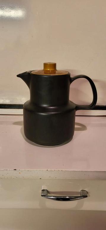 Vintage zwart/gele Melitta koffie- of theepot beschikbaar voor biedingen