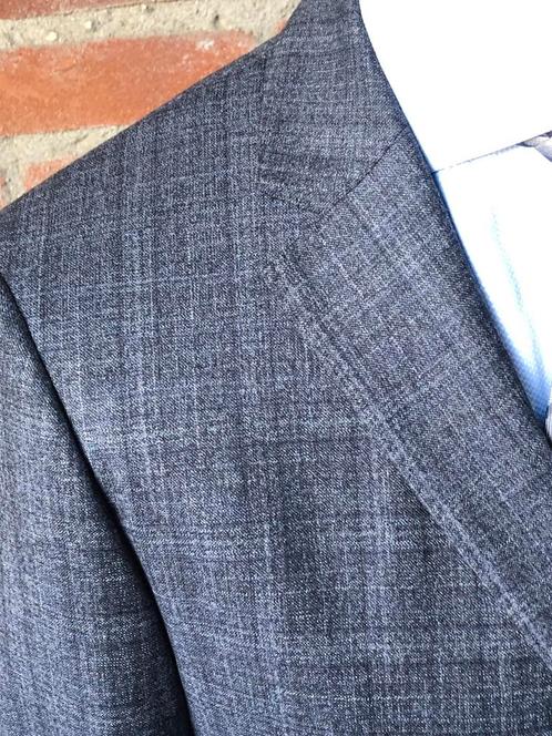 Jac Hensen Grijs Geruit 100% Wol Colbert - Mt 50, Kleding | Heren, Kostuums en Colberts, Zo goed als nieuw, Maat 52/54 (L), Grijs